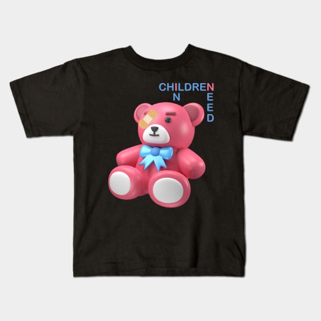 Pudsey Bear, Tesco Pudsey Bear, Pudsey, Bear, Tesco, Tesco Bear, Tesco Pudsey, children in need, pudsey bear Kids T-Shirt by DESIGN SPOTLIGHT